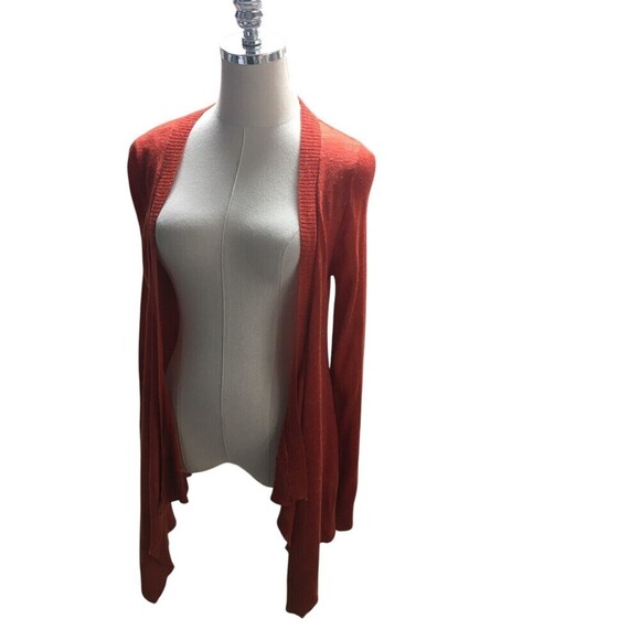 Moth Cardigan Women's Size Medium Orange Long Sleeve Sweater Wool Blend - Picture 3 of 9